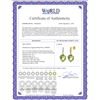 Image 2 : Genuine 26.15 ctw Green Amethyst & Diamond Earrings 14KT Rose Gold - REF-61H2X