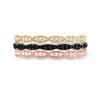 Image 2 : Round Diamond Convertible Band Ring 3/8 Cttw 10KT Tri-Tone Gold
