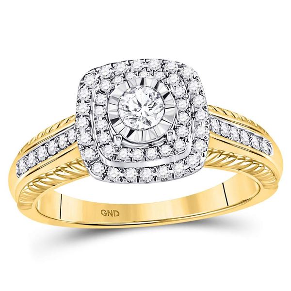 Diamond Solitaire Bridal Wedding Engagement Ring 1/2 Cttw 14KT Yellow Gold