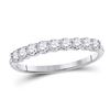 Round Diamond Anniversary Wedding Band 1/2 Cttw 14KT White Gold
