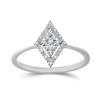 Image 1 : Round Diamond Geometric Fashion Ring 1/20 Cttw 10KT White Gold