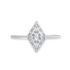 Image 2 : Round Diamond Geometric Fashion Ring 1/20 Cttw 10KT White Gold