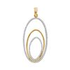 Image 1 : Round Diamond Triple Nested Oval Pendant 1/3 Cttw 10KT Yellow Gold