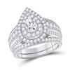 Image 1 : Bridal Wedding Ring Band Set 2 Cttw 14KT Two-tone Gold