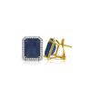 Image 1 : Genuine 13.2 ctw Sapphire & Diamond Earrings 14KT Yellow Gold - REF-197V5W