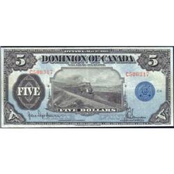 1912 Five Dollars Train Note DC-21g, VF