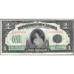 1917 One Dollar DC-23c, AU-Uncirculated