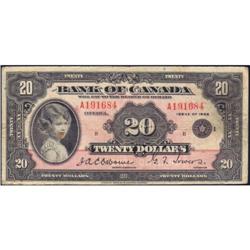 1935 Twenty Dollars, BC-9b, PMG F-12