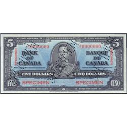 1937 Five Dollars Specimen, PMG Unc-64