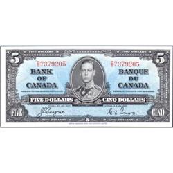 1937 Five Dollars, BC-23c, AU-Unc