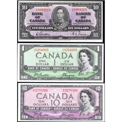 1937 $10 & 1954 Devil's Face $1 & $10