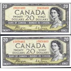 1954 $20 Devil’s Face, VF-EF and EF