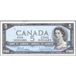 1954 $5 Misplaced Serial Number, EF