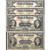 Image 1 : Montreal $10 1935 & 38, 4 notes VG & up