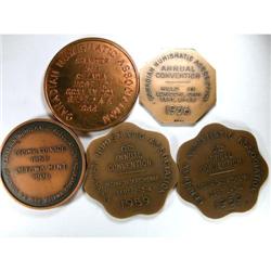 CNA Medals 1955 56 58 & two 59, all Unc