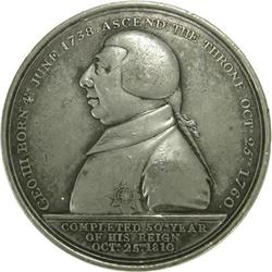 George III Completed 50th Year 1810, VF