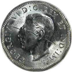 Canada 5C 1944 Struck Through Scrap Unc