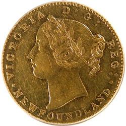 Newfoundland $2 Gold 1865 PCGS AU-53