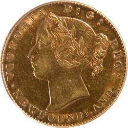 Newfoundland $2 Gold 1872 PCGS AU-50