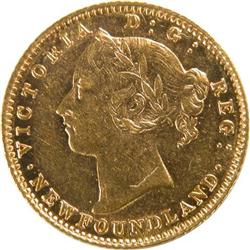 Newfoundland $2 Gold 1882H ICCS AU-58