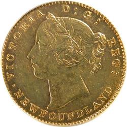 Newfoundland $2 Gold 1885 PCGS AU-58