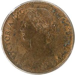 New Brunswick 1861 Half Cent PCGS AU-58