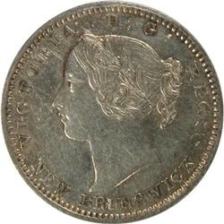 New Brunswick 1864 Ten Cents ICCS AU-50