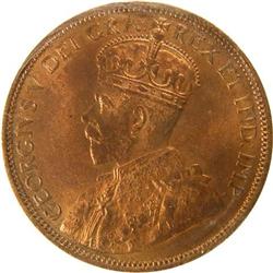 Newfoundland Cent 1917C ICCS MS-65 Red