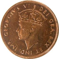 Newfoundland Cent 1947C ICCS MS-62 Red