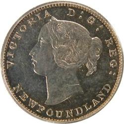 Newfoundland Five Cents 1880 PCGS MS-65
