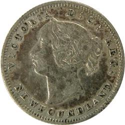Newfoundland Five Cents 1885 VF