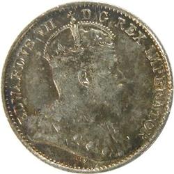 Newfoundland Five Cents 1908 ICCS AU-55