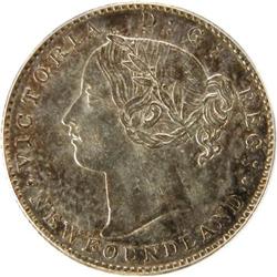 Newfoundland 10 Cents 1865 PCGS AU-55
