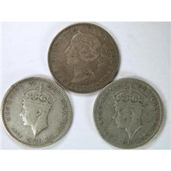 NF 10 Cents 1865, 1938, 1945C, all Fine