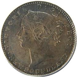 Newfoundland 10 Cents 1873 PCGS AU-58