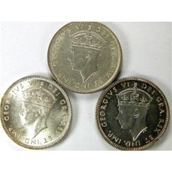 NF 10C 1938, 1942C, 1943C, all AU-Unc