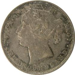 Newfoundland 20 Cents 1865 ICCS EF-45