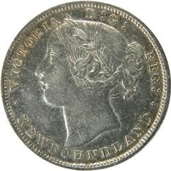 Newfoundland 20 Cents 1870 ICCS EF-40