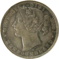 Newfoundland 20 Cents 1872H, EF-AU
