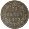 Image 2 : Newfoundland 20 Cents 1873 EF Cleaned