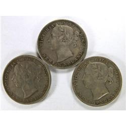 Newfoundland 20C 1882H 1888 1900 all VF