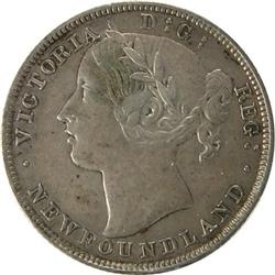 Newfoundland 20 Cents 1885 ICCS VF-30