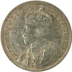 Newfoundland 25 Cents 1917C AU-Unc