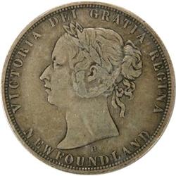Newfoundland 50 Cents 1876H, VF