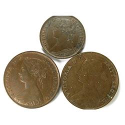 Nova Scotia Half Cent 1861, AU. +2 pcs