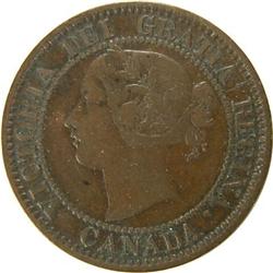Canada Cent 1859 Wide 9 Over 8, VF