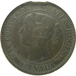 1859 Double Punched #1, VG-Fine, bent