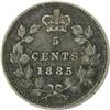 Image 2 : Canada Five Cents 1885 5 Over 5, F-VF