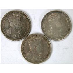 1909 RL, 1909 PL & 1910 RL, all VF-EF