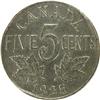 Image 2 : Canada Five Cents 1925 CCCS VF-20
